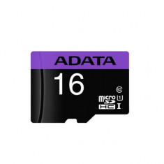 Card memorie AData microSDHC 16GB clasa 10 (cu adaptor) negru foto