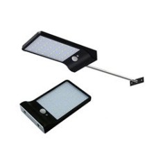 Lampă solară, senzor de mișcare, 36 LED-uri, plastic, neagră, 18.5x11x2.8 cm