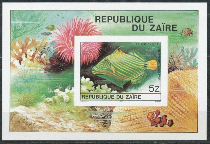 ZAIR 1980 FAUNA PESTI NEDANTELAT