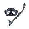 Set scuba diving si snorkeling Aloma WT-2, sistem prindere camera GoPro Hero 13,12,11,10,9,8,7, SJCAM, Osmo Action, negru
