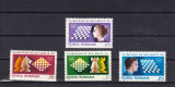 ROMANIA 1980 LP 1020 A 25-a EDITIE A OLIMPIADEI DE SAH MALTA SERIE MNH, Nestampilat