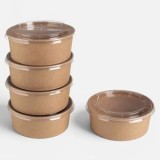 Boluri de Carton Kraft cu Capac Transparent pentru Transport, CMCLASS