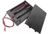 Suport baterii 3x AA cu capac si intrerupator si 2 fire BAT.H.AA-3 SWITCH, Oem