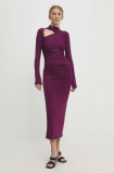 Cumpara ieftin Answear Lab rochie culoarea violet, maxi, mulata
