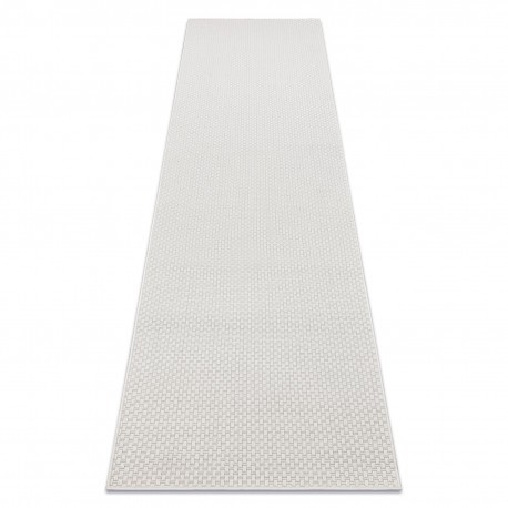 Covor, traversa TIMO 6272 sisal exterior alb, 70x250 cm