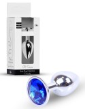 Dop Anal Plug Jewellery Silver Dark Blue