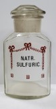 Flacon din sticla pentru farmacie, NATR. SULFURIC.