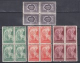 ROMANIA 1930 LP 85 RECENSAMANTUL POPULATIEI SERIA IN BLOC DE 4 TIMBRE MNH