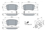BOSCH 0 986 494 654 set placute frana,frana disc
