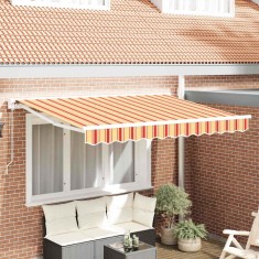 vidaXL Cortina Retractabilă Dungă Multicolor 350x200 cm țesătură 3329685