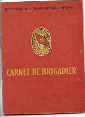 Carnet de brigadier perioada comunista foto