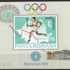 B1357 - Romania 1972 - J.O.Munchen '72 bloc neuzat,perfecta stare