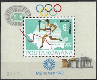 B1357 - Romania 1972 - J.O.Munchen &amp;#039;72 bloc neuzat,perfecta stare foto