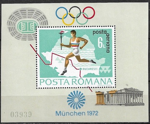 B1357 - Romania 1972 - J.O.Munchen &#039;72 bloc neuzat,perfecta stare