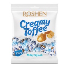 Caramele Roshen Milky Splash, 150g, Gust de Lapte, Caramele Cafea, Caramele cu Lapte, Caramele Milky Roshen, Bomboane Roshen, Bomboane cu Umplutura, B foto