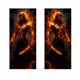 Set 2 stickere autoadezive orajet pentru st&Atilde;&cent;lpi u&Egrave;i auto, print hd ecosolvent, 2x 50x22 cm