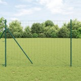 VidaXL Euro Fence Set de 2 Verde Oțel Vopsit Electrostatic 10 x 1,5 m