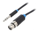 Cablu Jack 6,3mm la XLR Feminin 3pin 10m Negru