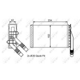 Radiator incalzire habitaclu Nrf 53554