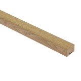 Riflaj decorativ cu profil de montaj, MDF, Set, stejar lemon, 2800 x 33 x 19 mm