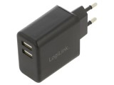 Alimentator USB LOGILINK 5V 2.4A 12W PA0210, Pulsatoriu 230VAC