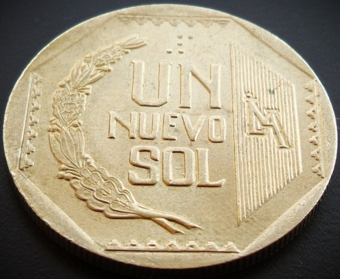 Moneda exotica 1 NUEVO SOL - PERU, anul 1992 * Cod 405 = UNC