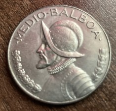 C50 - Moneda foarte veche - Panama - o jumatate - 1/2 - medio balboa - 1975