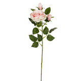 Fir floare trandafir decorativ,plastic,roz,73 cm, Oem