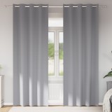 vidaXL Perdele cu perdele 2 pcs Gri deschis 260 x 140 cm Poliester