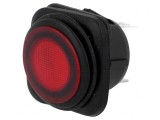 Comutator Rocker SPST ON-OFF LED Roșu IP65 10A/250VAC 25A/12VDC