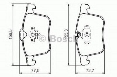 Set placute frana,frana disc SAAB 9-3 (YS3F) (2002 - 2016) BOSCH 0 986 494 280 foto