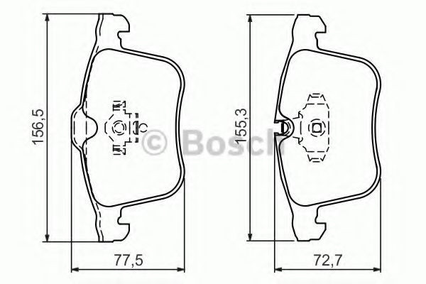 Set placute frana,frana disc SAAB 9-3 (YS3F) (2002 - 2016) BOSCH 0 986 494 280
