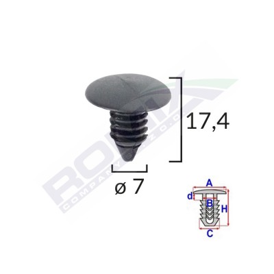 Clips Tapiterie Pentru Citroen/Daewoo Set 10 Buc 131579 10021-RMX foto