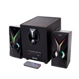 BOXE SPACER Gaming 2.1, RMS: 14W (2 x 3W + 8W), bluetooth, telecomanda wireless, control volum, bass, subwoofer lemn MDF, 220V alimentare, 3 x LED, US