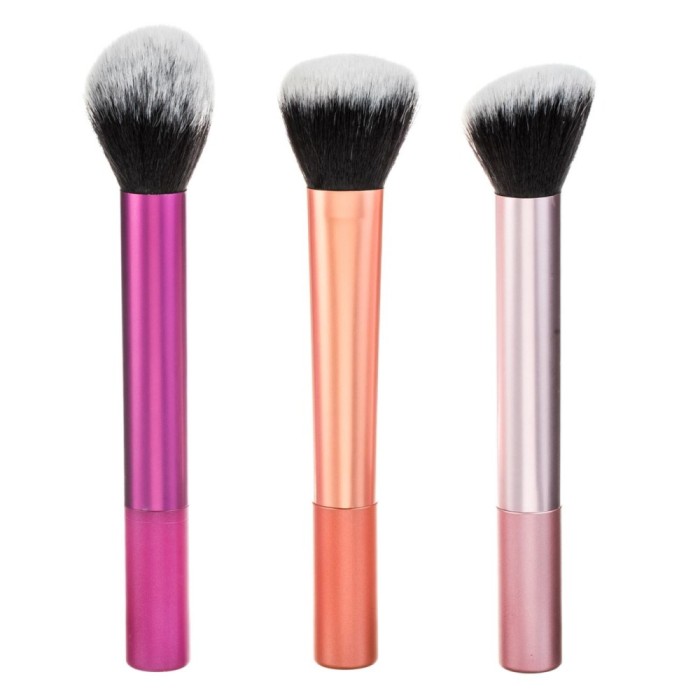 Set Pensule Machiaj, 3 bucăți, Multicolor, 17 cm