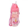 Sticlă Apă Copii, Model Unicorn, Plastic, Culoare Roz, Capacitate 350ml, Oem