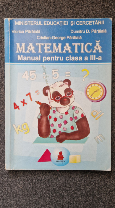 MATEMATICA MANUAL PENTRU CLASA III - Paraiala