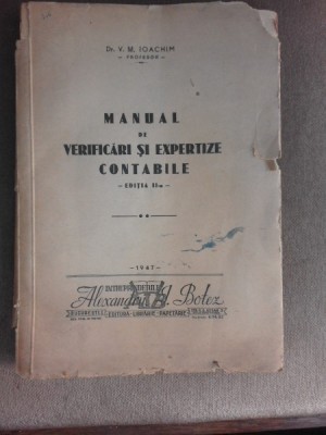 Manual de verificari si expertize contabile - V.M. Ioachim foto