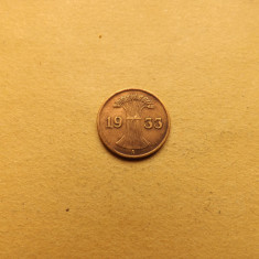 Germania 1 Reichspfennig / Pfennig 1933 A