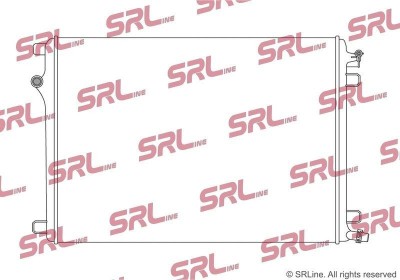 Radiator Mercedes Clasa C, motor: 1.5 T, 2.0 d, 2.0 h, 2.0 T, radiator auxiliar; intrare/iesire conectare rapida; Mhev, 635x470x22, SRLine, Aluminiu/ foto