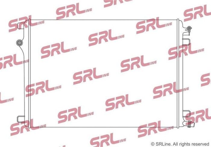 Radiator Mercedes Clasa C, motor: 1.5 T, 2.0 d, 2.0 h, 2.0 T, radiator auxiliar; intrare/iesire conectare rapida; Mhev, 635x470x22, SRLine, Aluminiu/