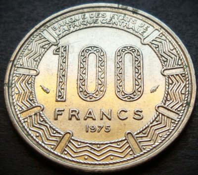 Moneda exotica 100 FRANCI - GABON, anul 1975 * cod 4118 B = excelenta foto