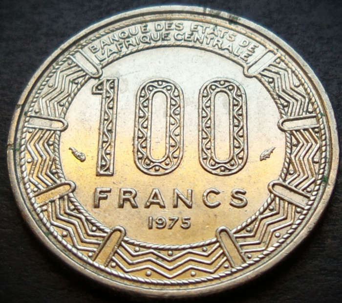 Moneda exotica 100 FRANCI - GABON, anul 1975 * cod 4118 B = excelenta
