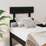 Tăblie de pat, negru, 93,5x3x81 cm, lemn masiv de pin, vidaXL