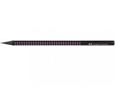 Creion grafit B Sparkle Midnight Rose Faber-Castell, triunghiular