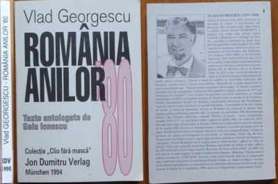 Vlad Georgescu, Romania anilor 80, Editura John Dumitru Verlag Munchen, 1994 foto