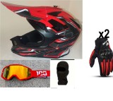 Cumpara ieftin Set casca moto-atv-trotineta-enduro+Ochelari+Manusi+Cagula ,marimi disponibile M si L