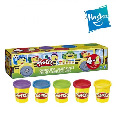 Set Plastilină Hasbro Play-Doh Back to School, 5 Bucăți, Multicolor foto