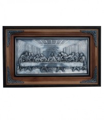 Icoane argintate, Icoana Cina cea de Taina, dim 42cm x 66cm, cod M-01 foto