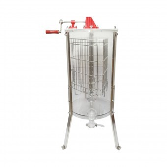Centrifuga manuala apicola, extractor miere transparent cu 3 rame foto